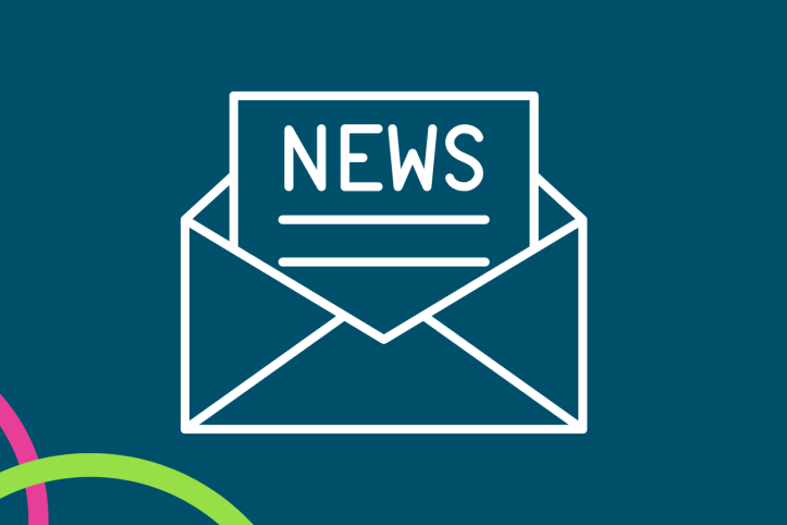 envelope graphic containing a letter saying news